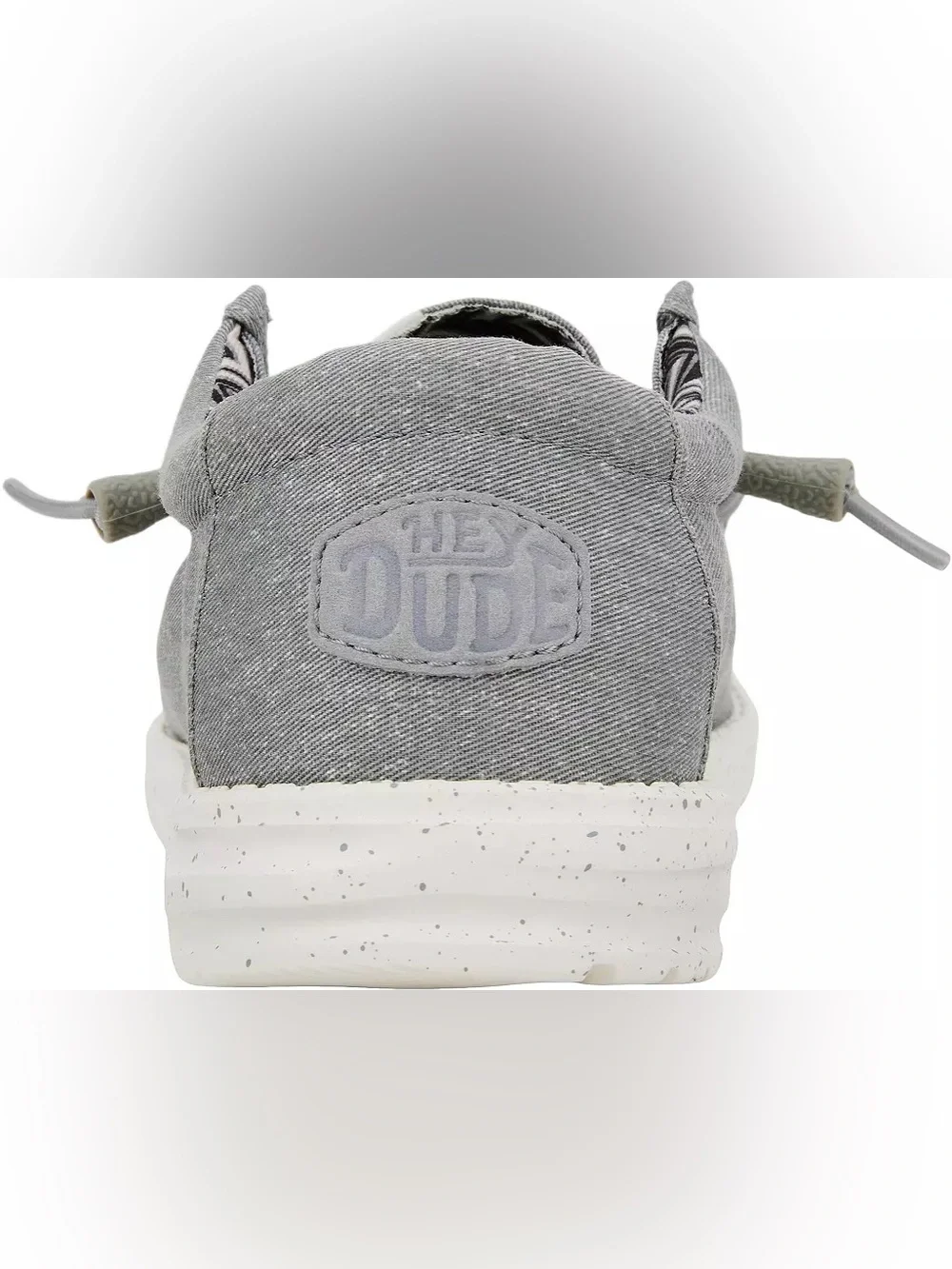 NEW Hey Dude Men's Size 11 Wally Stretch Canvas Shoes Light Grey NIB NWT
